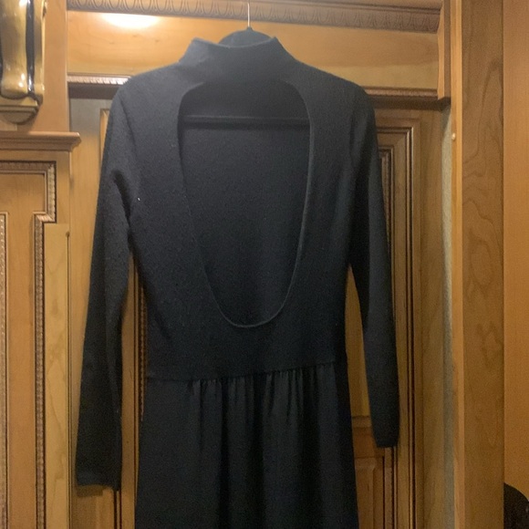 Vince Paneled Wool And Cashmere-Blend Midi Dress Size 10 - Picture 8 of 11